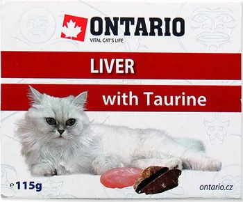 Krmivo pro kočku Ontario vanička játra s taurinem 115 g