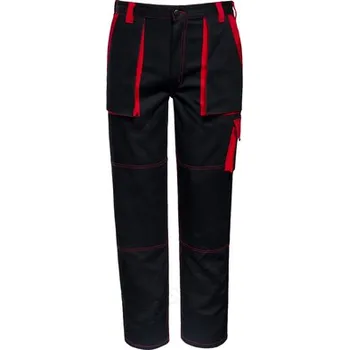 montérky Montérky Bartoš nadměrné pracovní kalhoty do pasu 7006-1 černé/červené