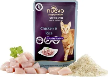 Krmivo pro kočku Nuevo Cat Sterilized drůbeží s rýží 85 g