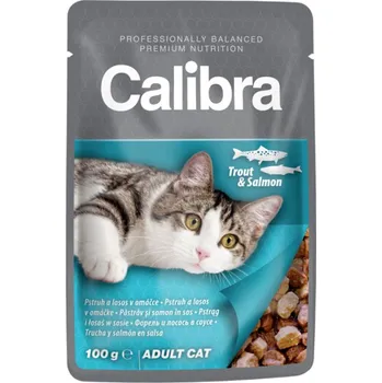 Krmivo pro kočku Calibra Cat Adult kapsička Trout/Salmon 100 g