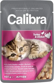 Krmivo pro kočku Calibra Cat Kitten kapsička Turkey/Chicken