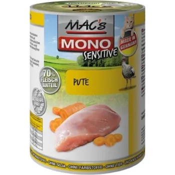 Krmivo pro kočku Mac's Cat Mono Sensitive konzerva krůta/mrkev