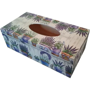 Dárková krabička Veronika Netolická Krabička na kapesníky - levandule III