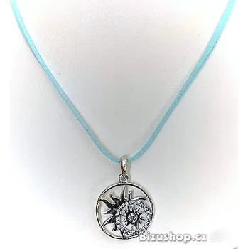 Náhrdelník lesklý přívěsek z Českými kameny.