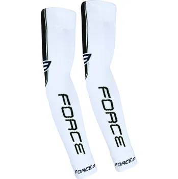 Cyklistické návleky Force návleky na ruce pletené bílé