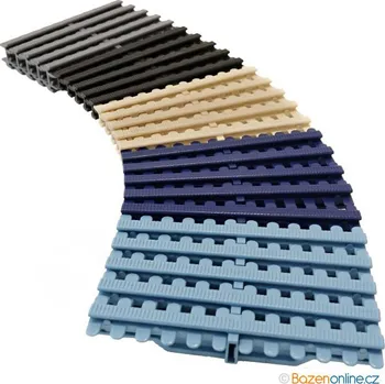 Přelivná mřížka bazénu 295/22 mm rovná/oblouk barevná