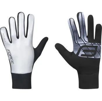 Cyklistické rukavice Force Reflect celoreflexní