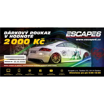 Dárkový potravinový koš Elektronický dárkový poukaz Escape6 2 000 Kč