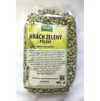 Luštěnina Hrách zelený půlený 500g PROVITA