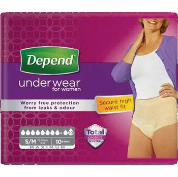 Inkontinenční kalhotky Depend Maximum Underwear S/M 10 ks