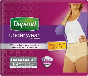 Inkontinenční kalhotky Depend Maximum Underwear S/M 10 ks