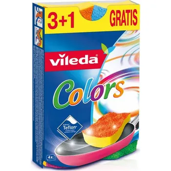 Vileda Pur Active Colors houbička střední 3 + 1 ks