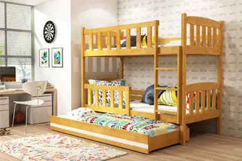 Dětská postel BMS Group patrová postel KUBUS olše 200x90