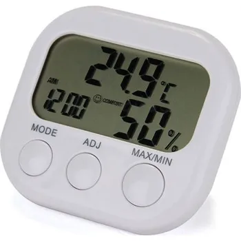 Domácí teploměr Digitální teploměr s vlhkoměrem, časem a alarmem