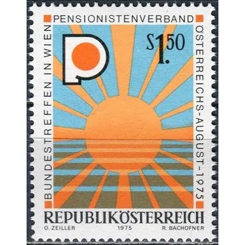Poštovní známka (1975) MiNr. 1490 ** - Rakousko - Federální sdružení rakouských důchodových sdružení