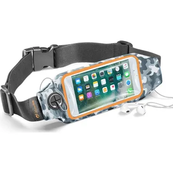 Pouzdro na mobilní telefon Cellularline Waistband Summer Edition Camou WAISTBVIEWSUM2