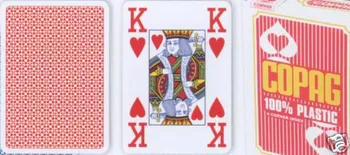 Pokerová karta Copag Jumbo 4 rohy plastové červené