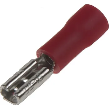 Elektrický konektor Objímka plochá 2,8 mm červená, 100 ks