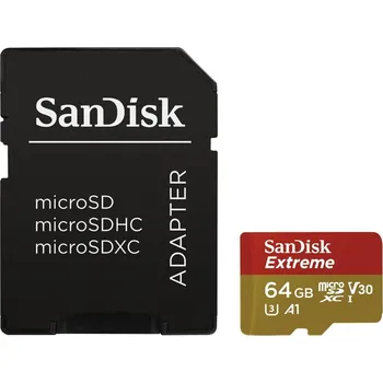 Paměťová karta SanDisk microSDXC Extreme 64GB UHS-I U3 SDSQXVF-064G-GN6MA