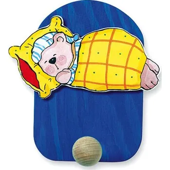 Věšák Věšák spící medvěd - 1 háček + dárek zdarma