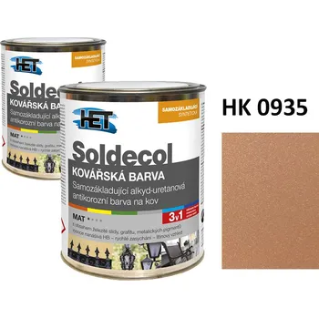 barva na kov HET Soldecol Kovářská Barva 0,75 L | HK 0935 měděná