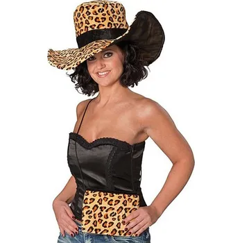 Klobouk Dámský klobouk Leopard s kabelkou