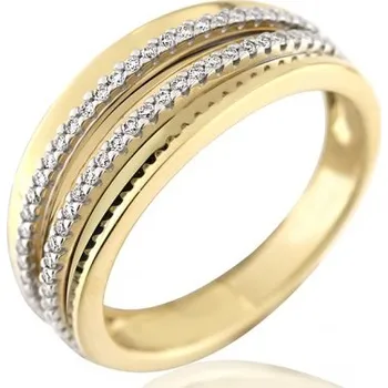 Prsten Elegantní diamantový prsten ze žlutého zlata ARISTEO s brilianty 3953256 (3953256 - POŠTOVNÉ ZDARMA!!! velikost libovolná)