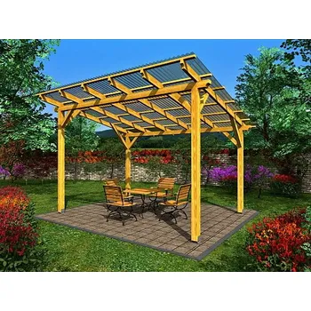 Zahradní stavba Pergola Standard 250x370 - sklon 10°