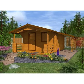 Zahradní domek Luka EKO 350x300 28 mm + přístřešek