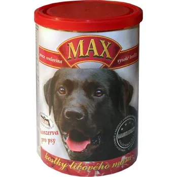 Krmivo pro psa Max kostky hovězí svaloviny konzerva 800 g