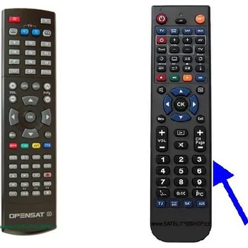 Náhradní dálkový ovladač Opensat 9700 HDPVR+ , 9900 HD , 9700HDPVR , 9900HDPVR