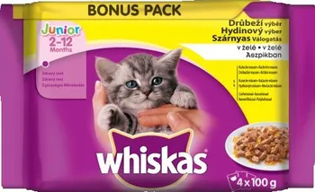 Krmivo pro kočku Whiskas Junior drůbeží výběr v želé