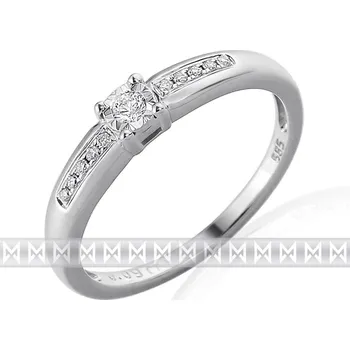 Prsten Zásnubní diamantový prsten zdobený diamanty v bílém zlatě PHILA 3861856 (3861856 - POŠTOVNÉ ZDARMA!!! velikost libovolná)