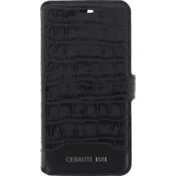 Pouzdro na mobilní telefon Cerruti Croco Book pro iPhone 7 černé