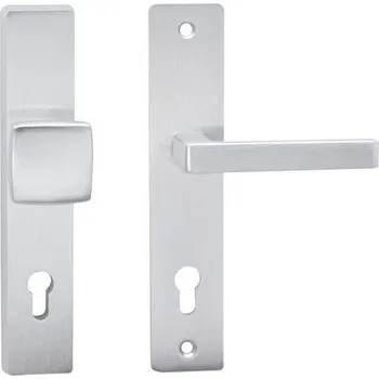 Dveřní kování Cobra bezpečnostní kování TOWER H (hliník) Provedení: PZ RE (klika pravá/klika pro FAB), Rozteč: 90mm, Povrch: F4 (bronzový elox)