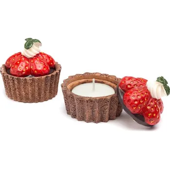 Party dekorace Svíčník ve tvaru dortíku 6cm - Typ 4