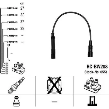 Zapalovací kabel Sada kabelů pro zapalování NGK 0551