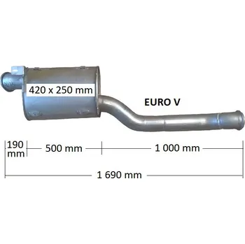 Tlumič výfuku Tlumič výfuku DAF CF 85 (PR 61.37-1)