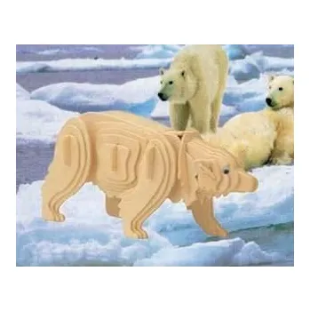 ostatní stavebnice Dřevěná stavebnice zvířatka - Lední medvěd