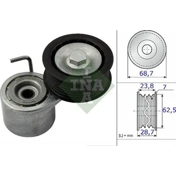 Napínák, žebrovaný klínový řemen INA 534 0487 10