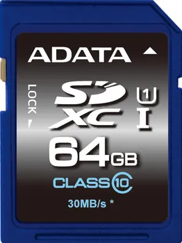 Paměťová karta ADATA Premier SDXC 64 GB Class 10 UHS-I U1 (ASDX64GUICL10-R)