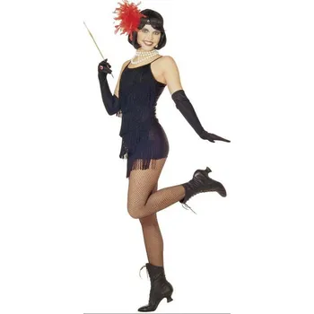 WIDMANN Kostým Charleston Strech s péřovou čelenkou vel. XL