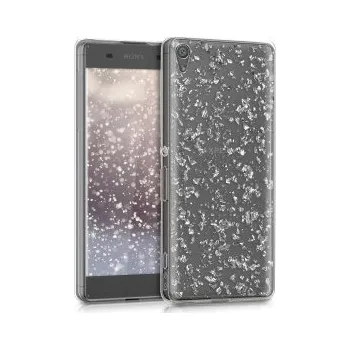 Pouzdro na mobilní telefon Průhledné pouzdro s designem vločky pro Sony Xperia XA - stříbrná