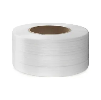 Stahovací páska Cenově výhodná PP vázací páska, 12 x 0,55 mm, návin 3000m, bílá, pevnost v tahu 145kg | RAJA - Balení po 1 ks