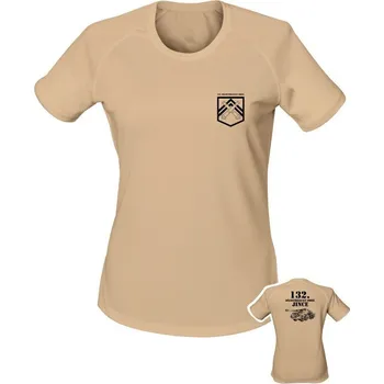 Dámské tričko Dámské funkční tričko 132. dělostřelecký oddíl - 152mm ShKH vz. 77 - písková