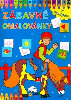 omalovánky Zábavné omalovánky se samolepkami modré - Sun