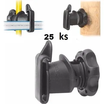 Ohradník Návlečný páskový izolátor VN LACME IRUBLOC pro ocelové a laminátové tyčky 8-14 mm 25 ks