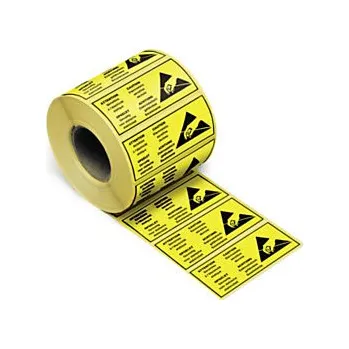 Samolepící etiketa Výstražné etikety, 80x42mm, ANTISTATICKÉ - Balení po 1 ks