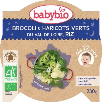 Dětská výživa Babybio Good night brokolice a fazolky s rýží od 12. měsíce, 230