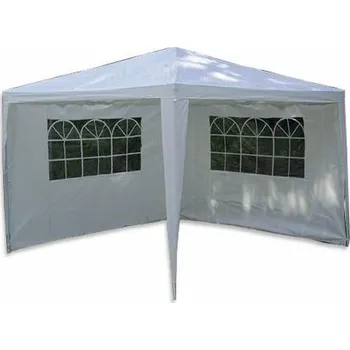 Zahradní stan Zahradní párty stan / altán 3x3 m bílý, 2 boční stěny s okny